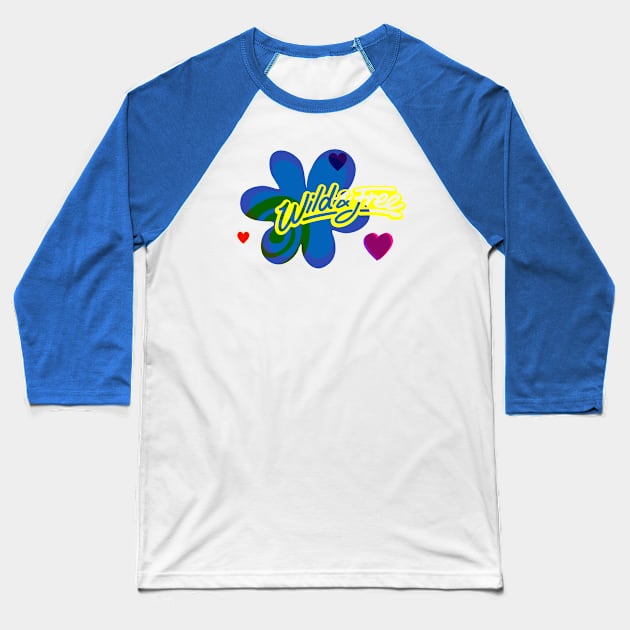 Wild And Free Baseball T-Shirt by L'Appel du Vide Designs by Danielle Canonico